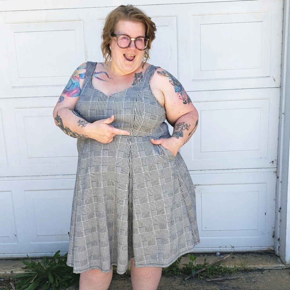 Torrid Houndstooth skater dress